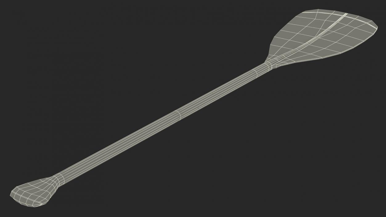 Wood Canoe Paddle 3D