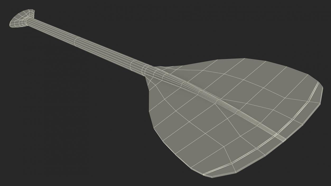 Wood Canoe Paddle 3D