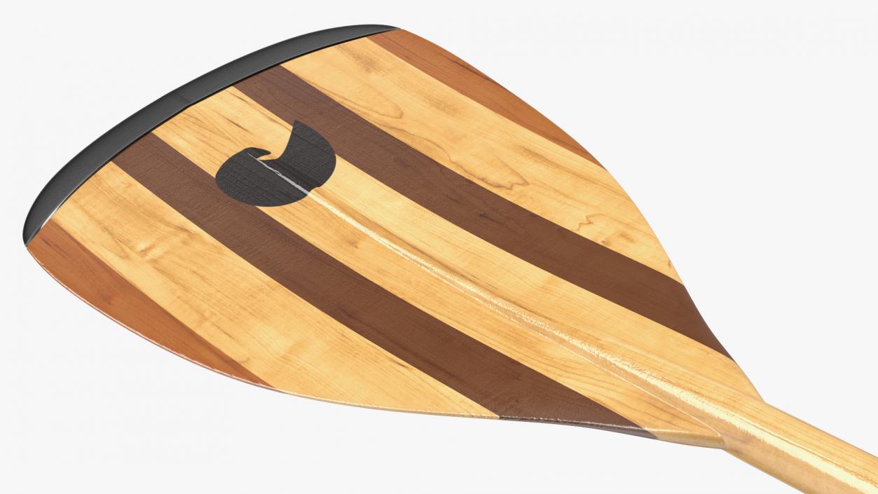 Wood Canoe Paddle 3D