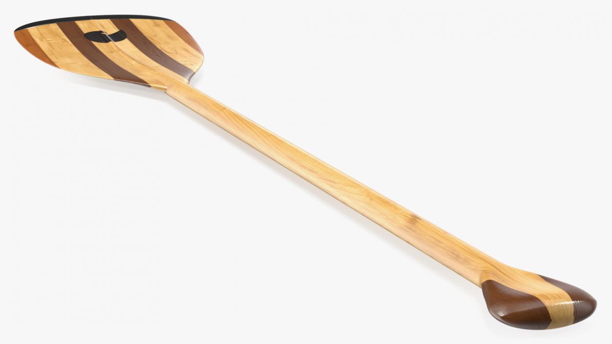 Wood Canoe Paddle 3D