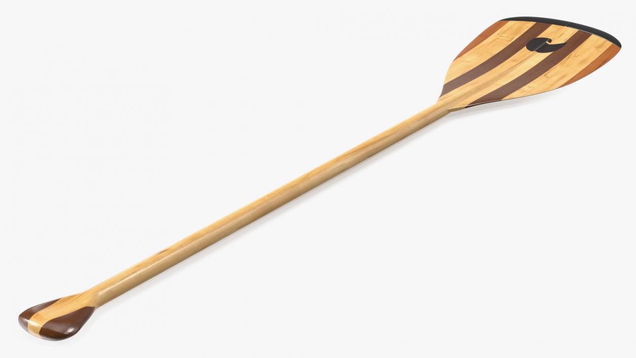 Wood Canoe Paddle 3D