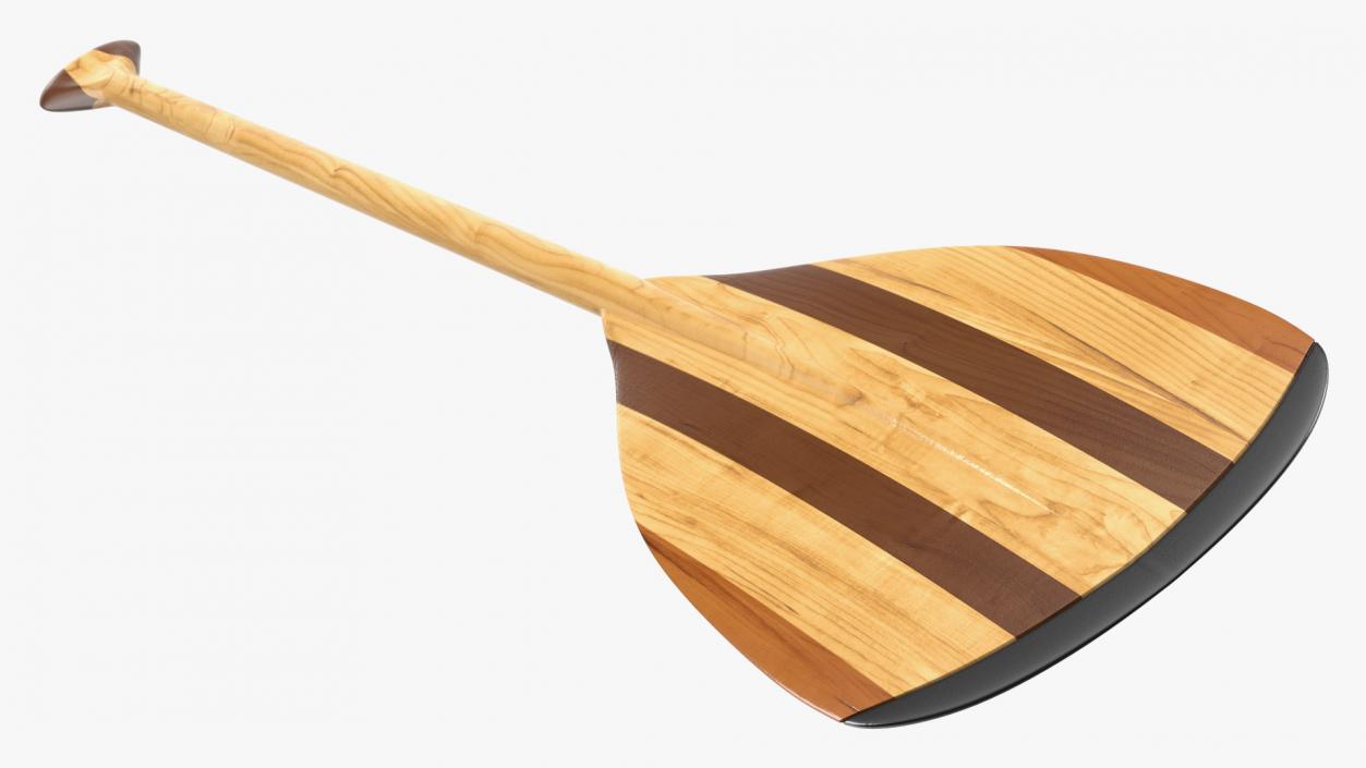 Wood Canoe Paddle 3D