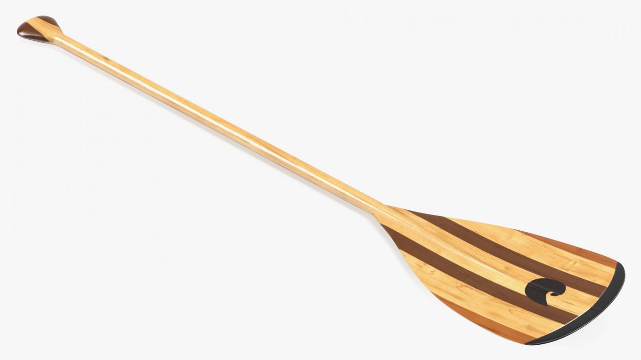 Wood Canoe Paddle 3D