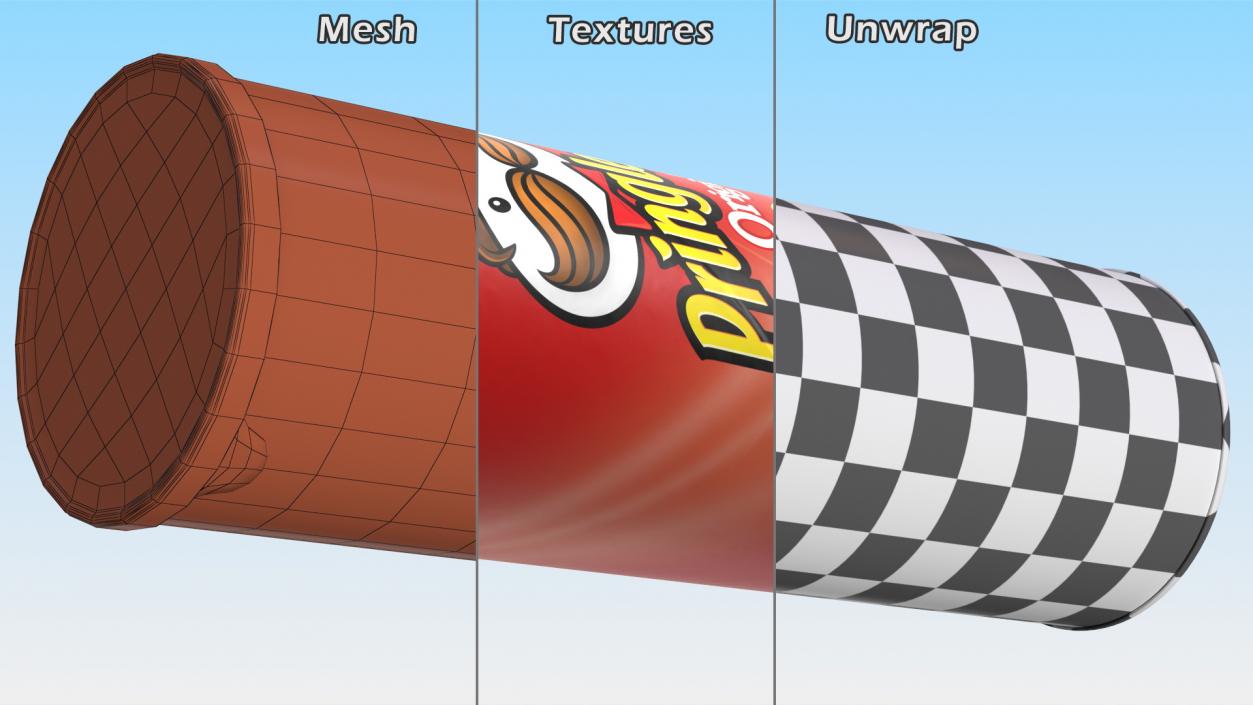 Pringles Original Potato Chips Can 3D model