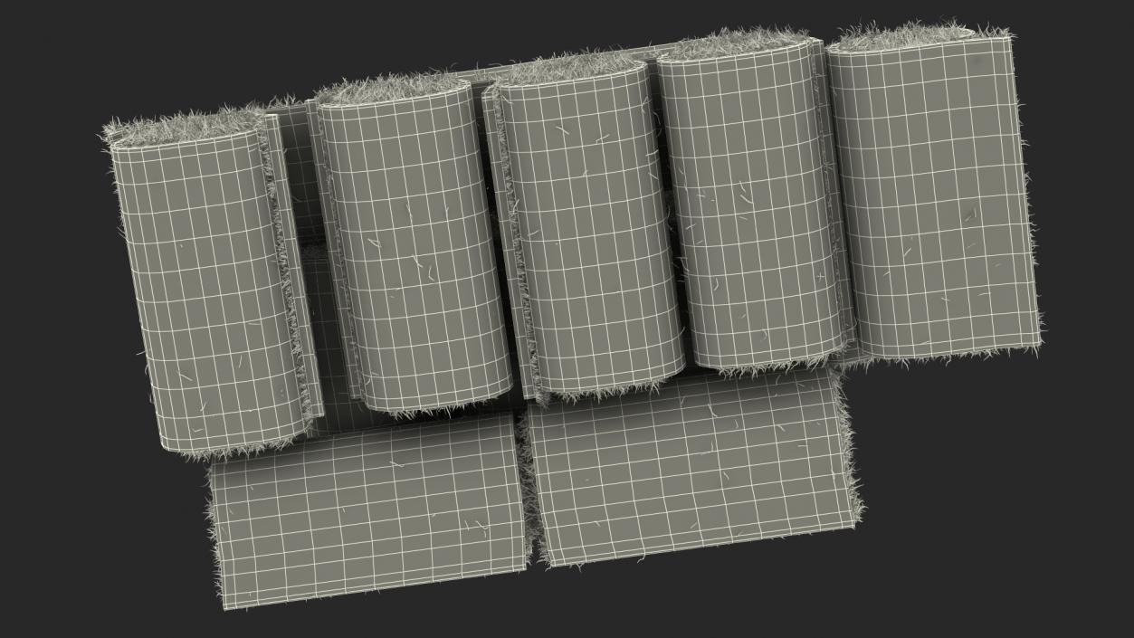 Rolled Lawn Middle Stack 3D model