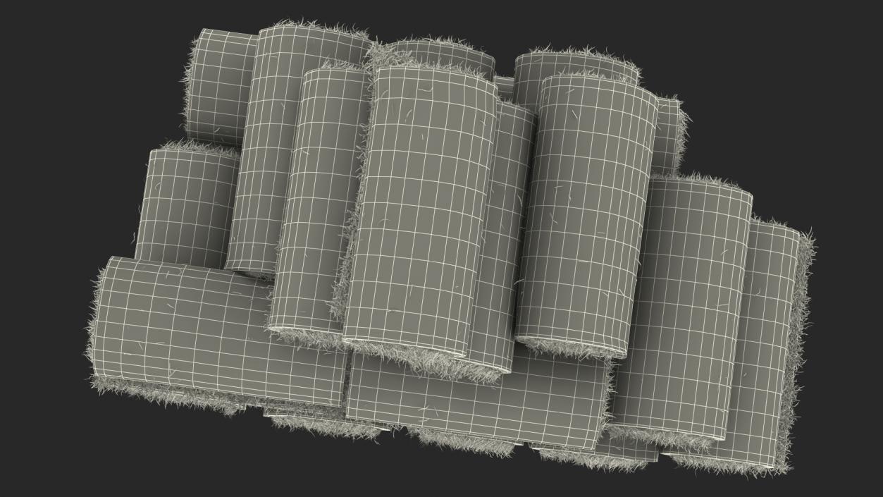 Rolled Lawn Middle Stack 3D model