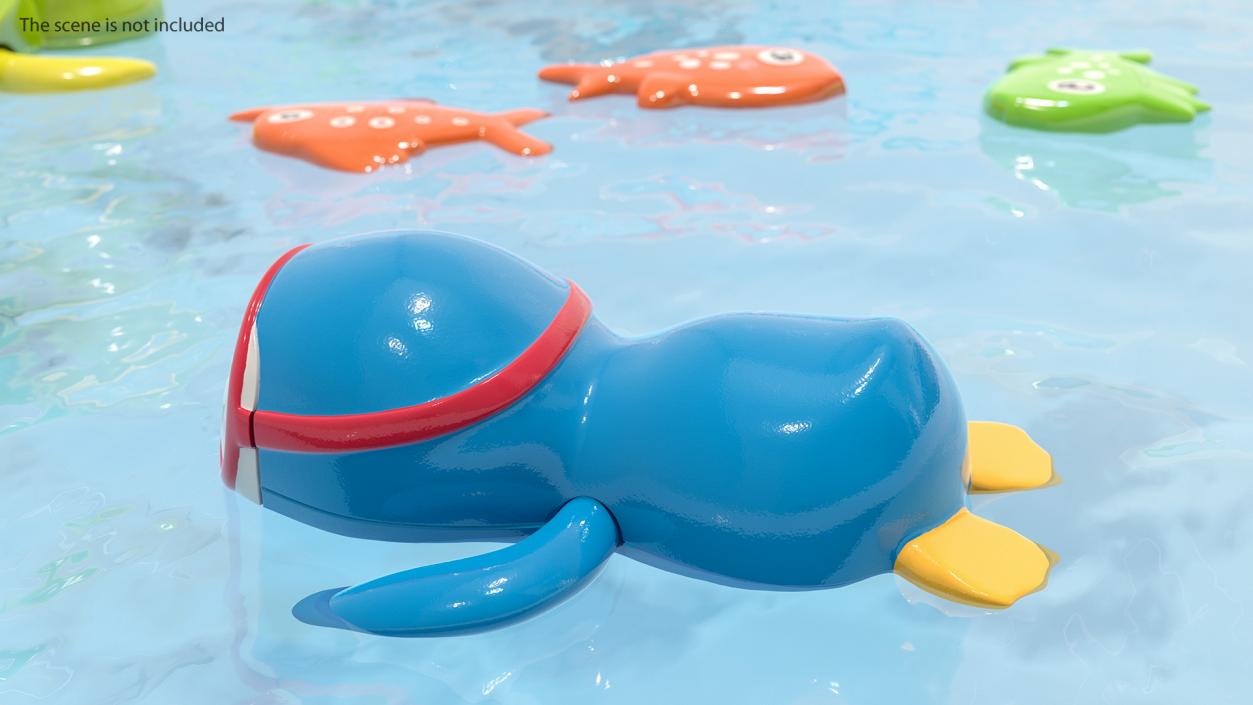 3D model Swimming Penguin Bath Toy