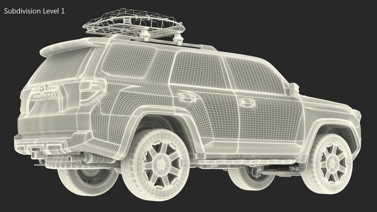 Toyota 4Runner with Thule Canyon XT Roof Basket 3D