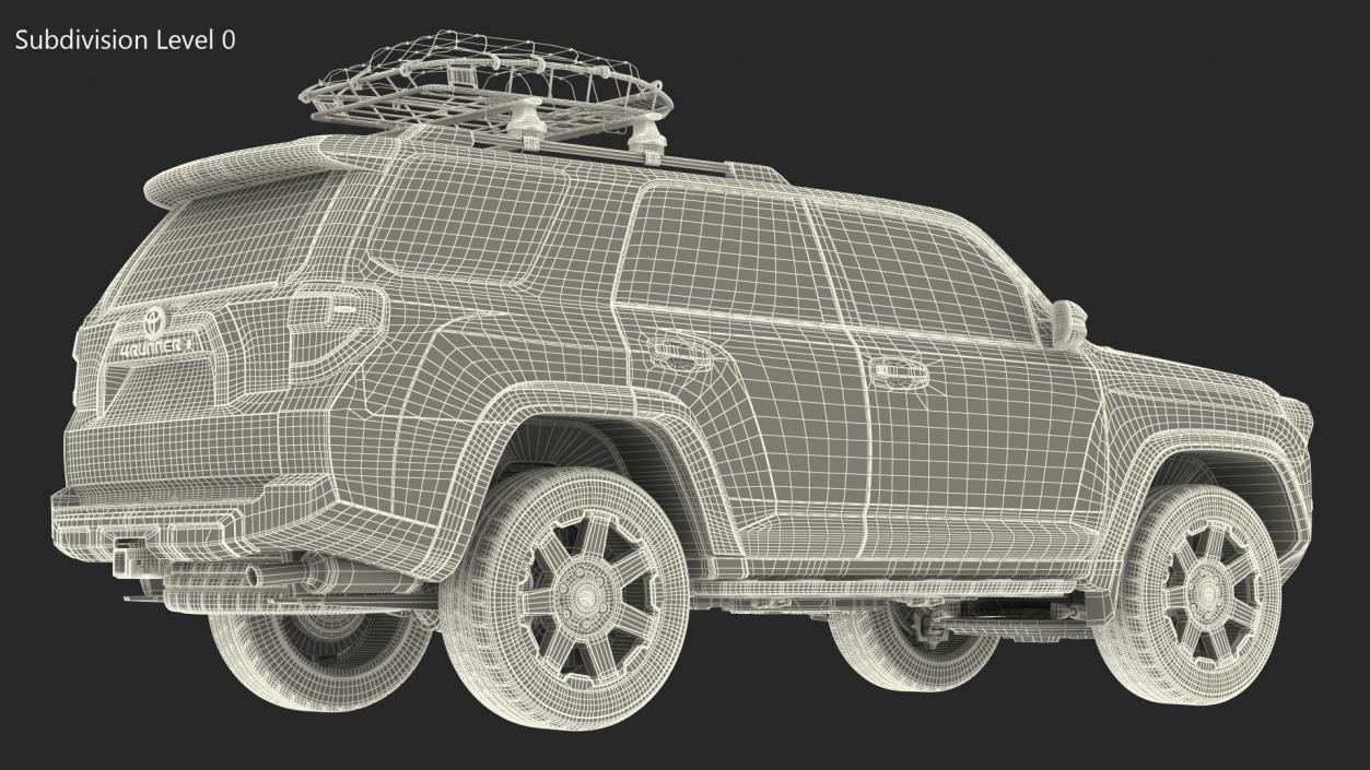 Toyota 4Runner with Thule Canyon XT Roof Basket 3D