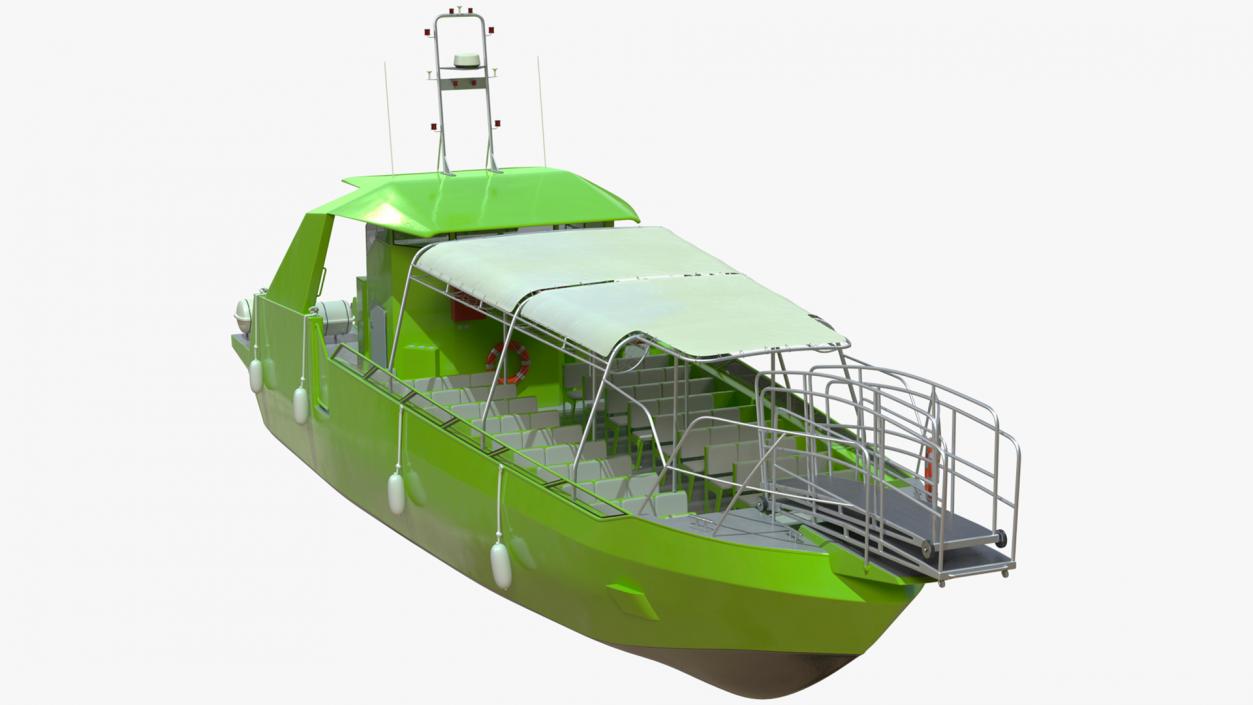 3D model Excursion Boat Green