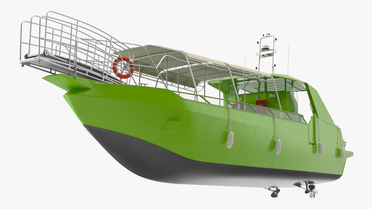 3D model Excursion Boat Green