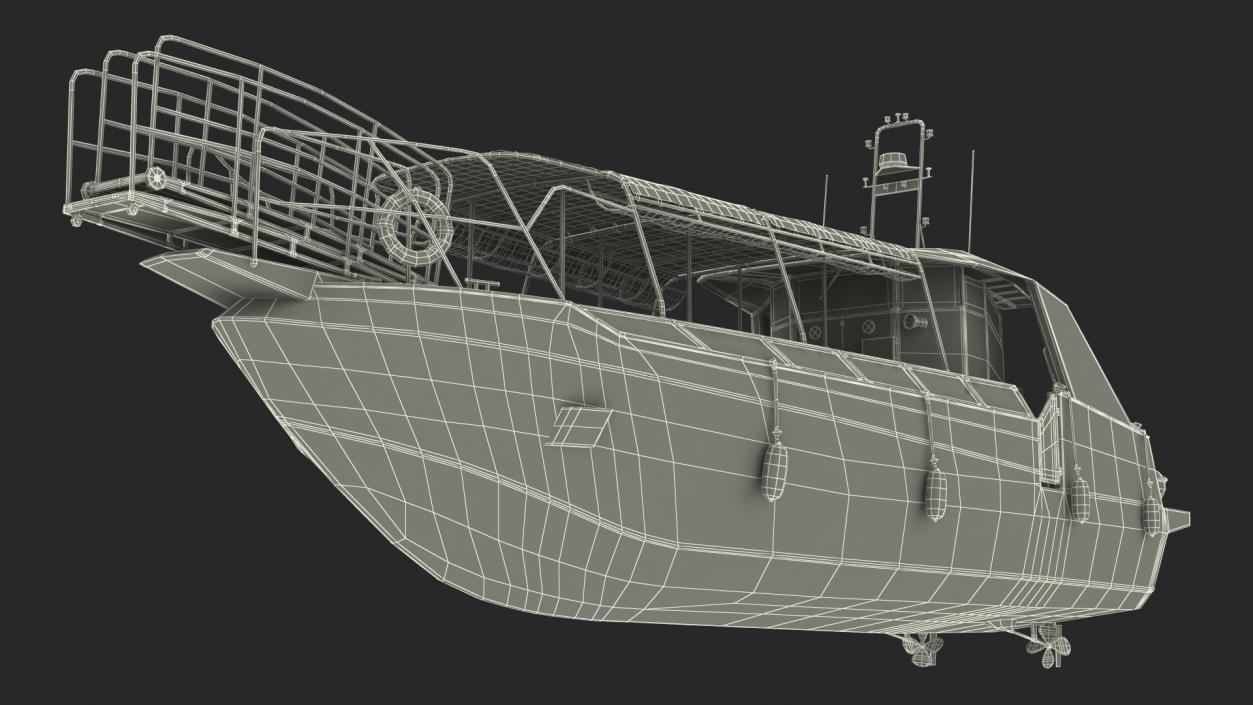 3D model Excursion Boat Green