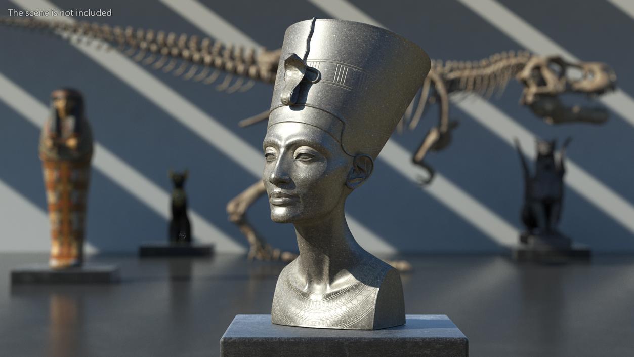 3D model Granite Bust of Nefertiti