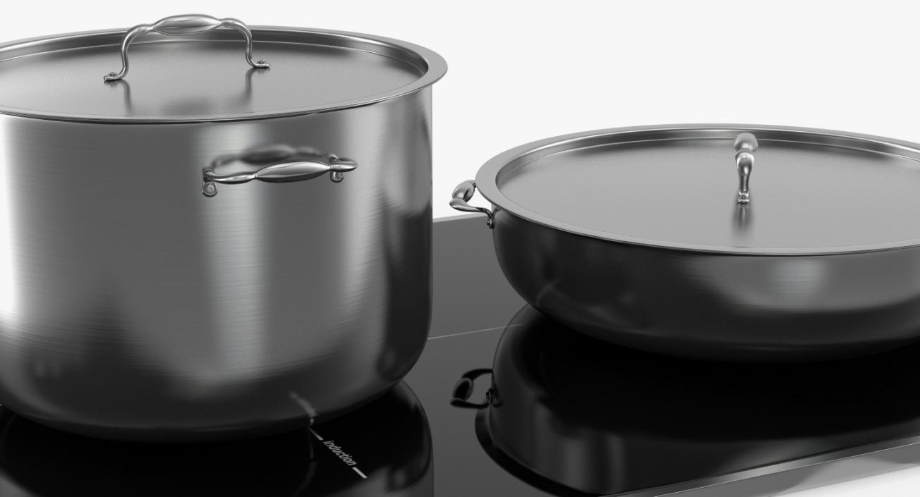 3D Induction Hob with Stainless Tableware model