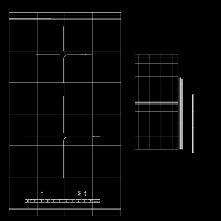 3D Induction Hob with Stainless Tableware model