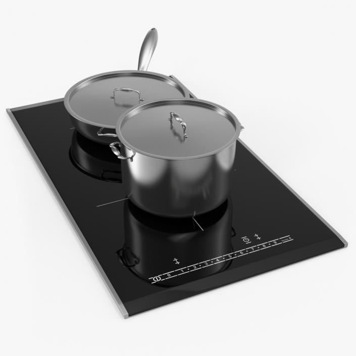 3D Induction Hob with Stainless Tableware model