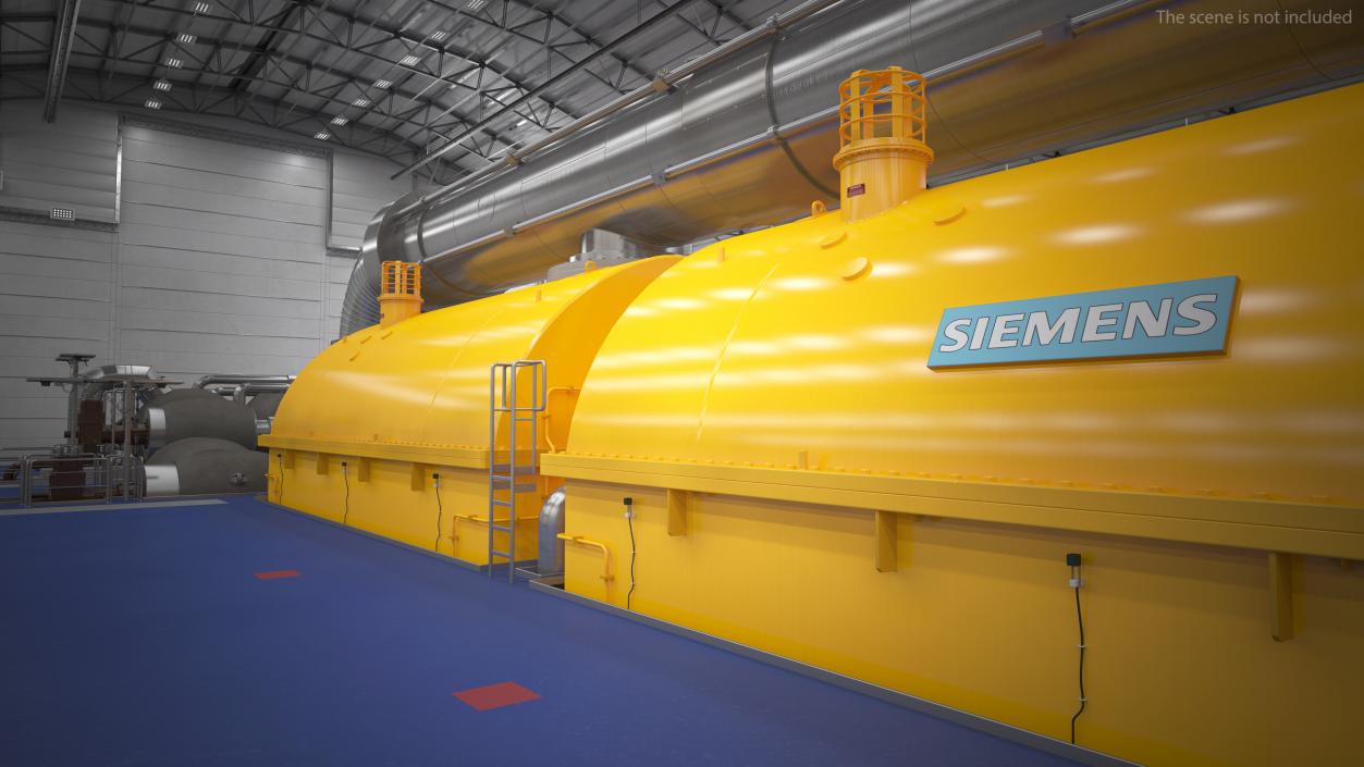 3D Siemens Steam Turbine Generator