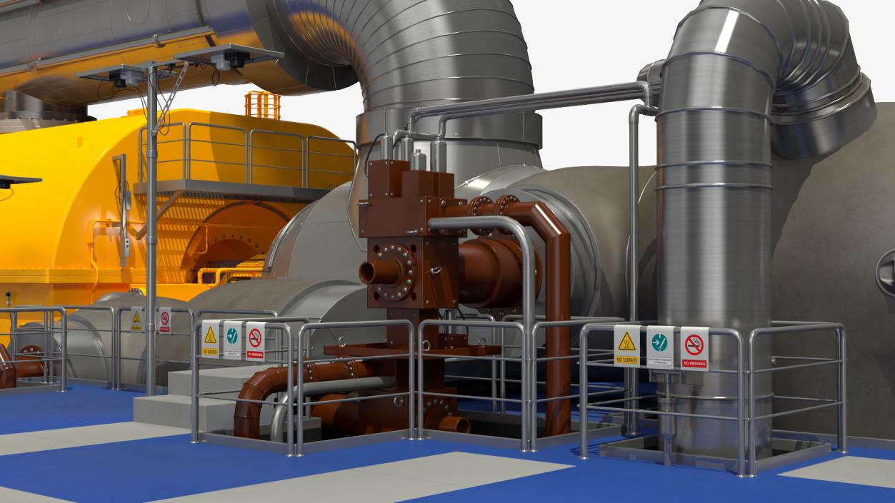 3D Siemens Steam Turbine Generator