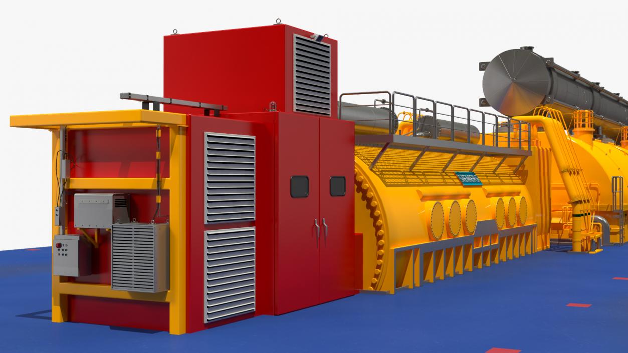 3D Siemens Steam Turbine Generator