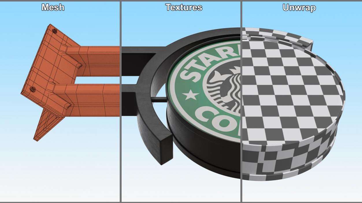 3D Starbucks Signs Collection