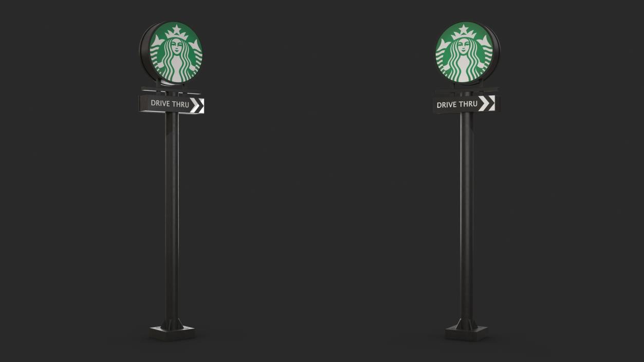 3D Starbucks Signs Collection