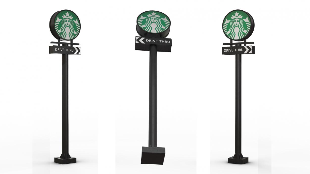 3D Starbucks Signs Collection