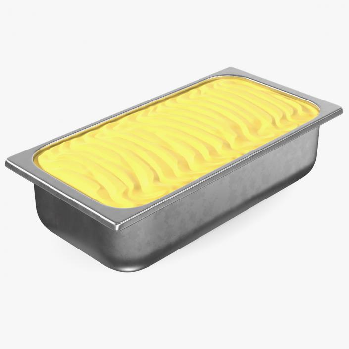 Banana Ice Cream Tray Untouched Surface 3D model