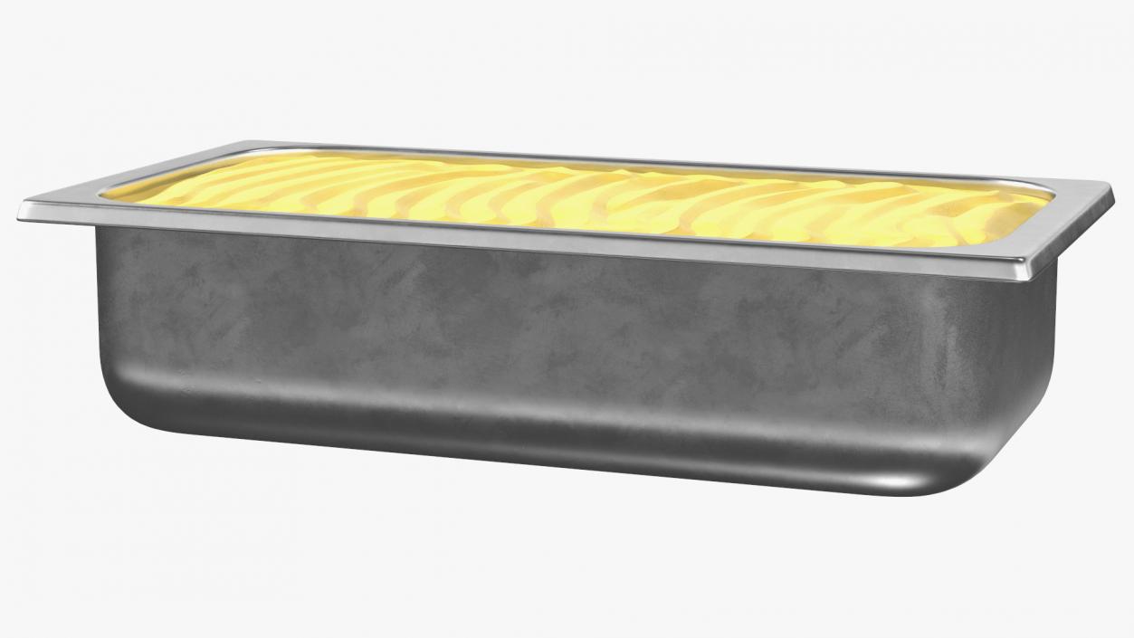 Banana Ice Cream Tray Untouched Surface 3D model