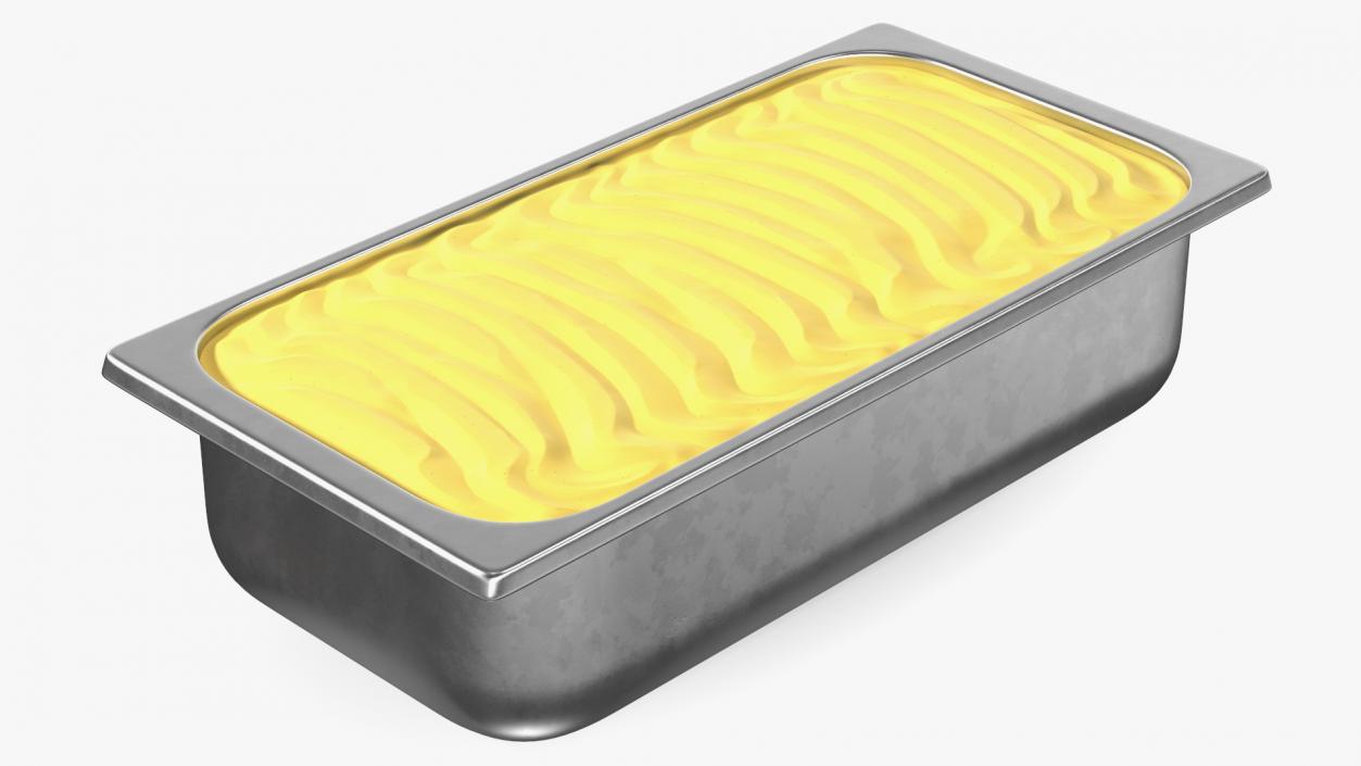 Banana Ice Cream Tray Untouched Surface 3D model