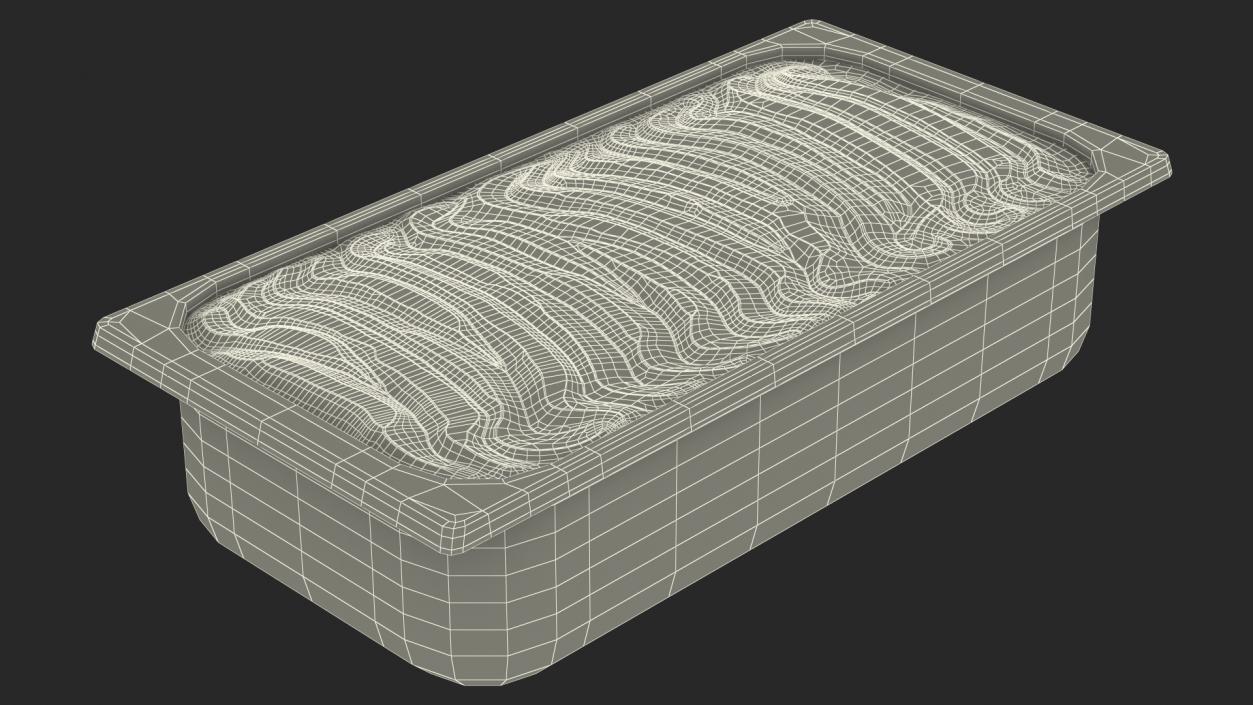 Banana Ice Cream Tray Untouched Surface 3D model