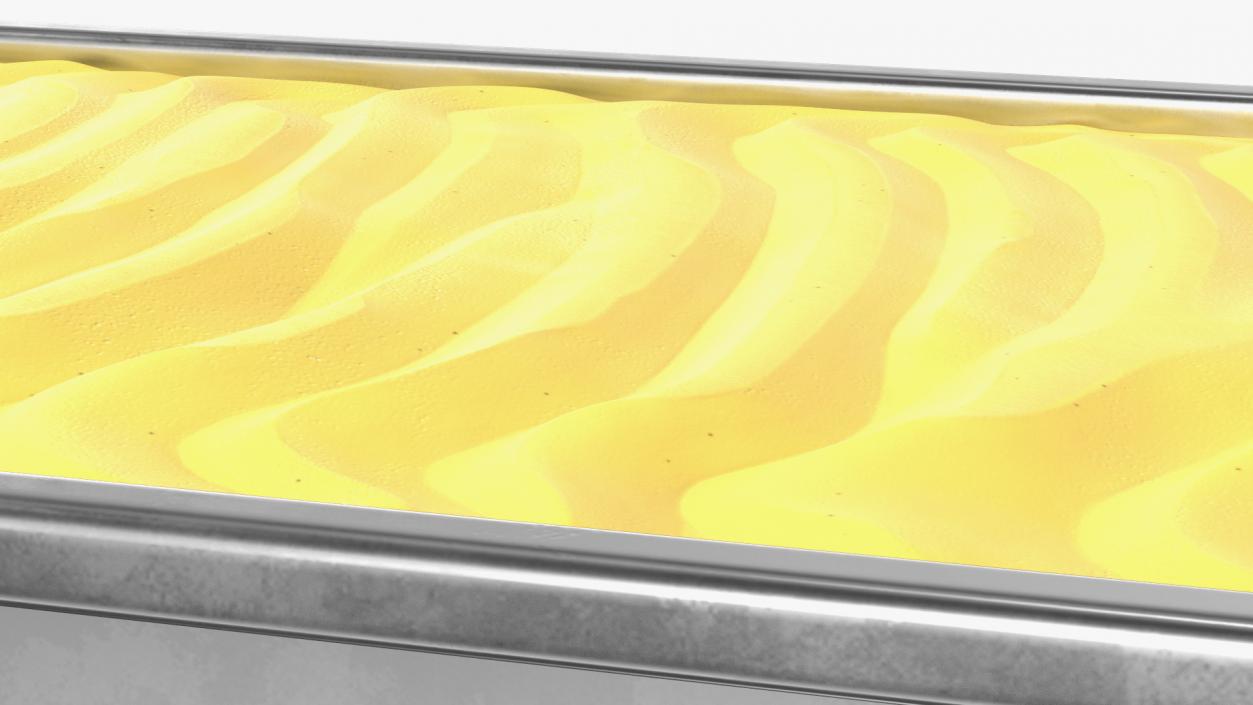 Banana Ice Cream Tray Untouched Surface 3D model