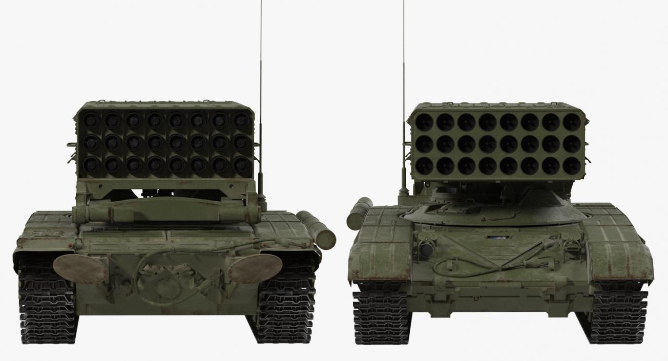 Russian Multiple Rocket Launcher TOS-1A 3D model