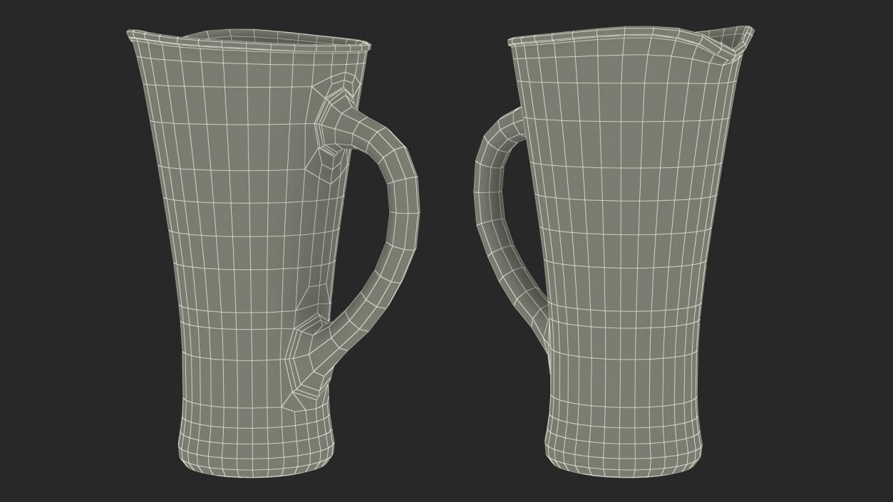 Glass Pouring Jug With Handle Full 3D model