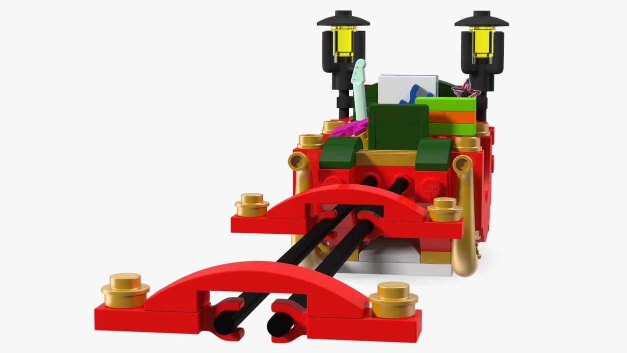 Lego Santas Sleigh with Gifts 3D model