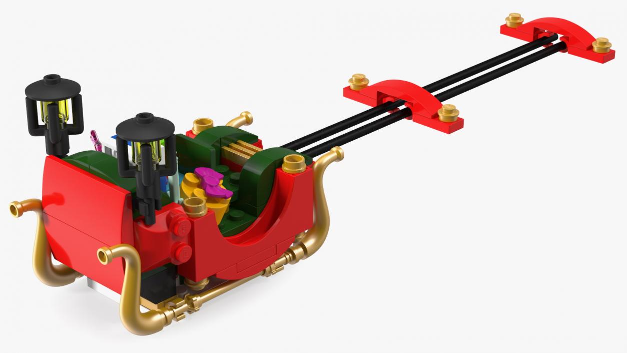 Lego Santas Sleigh with Gifts 3D model