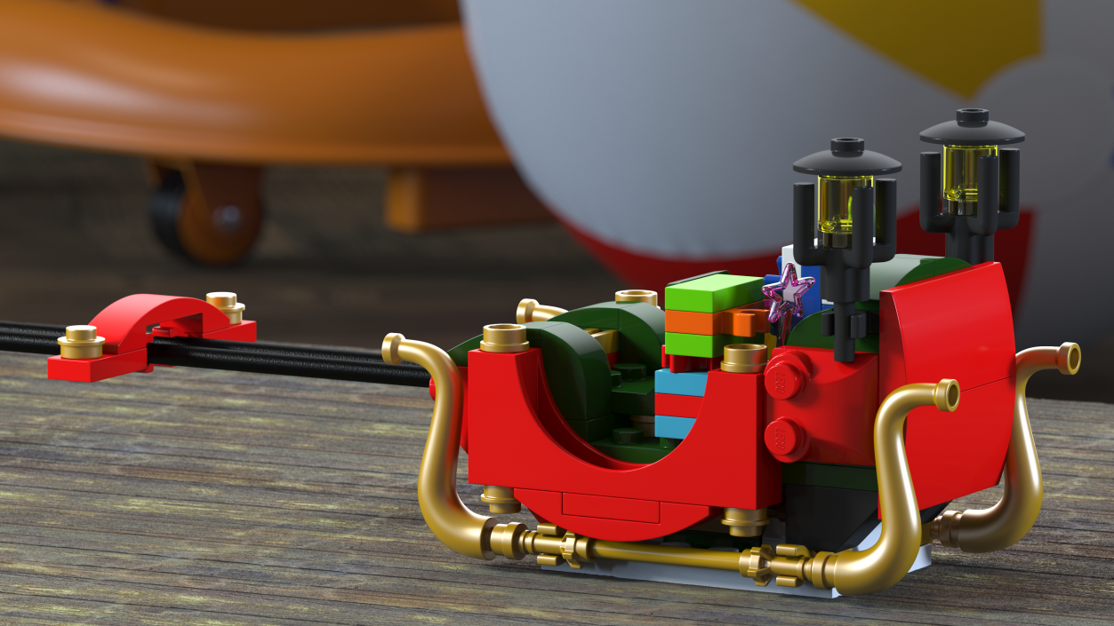 Lego Santas Sleigh with Gifts 3D model