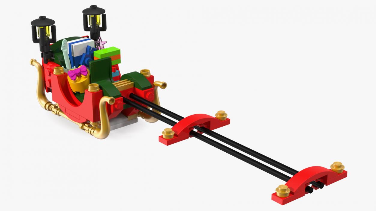 Lego Santas Sleigh with Gifts 3D model