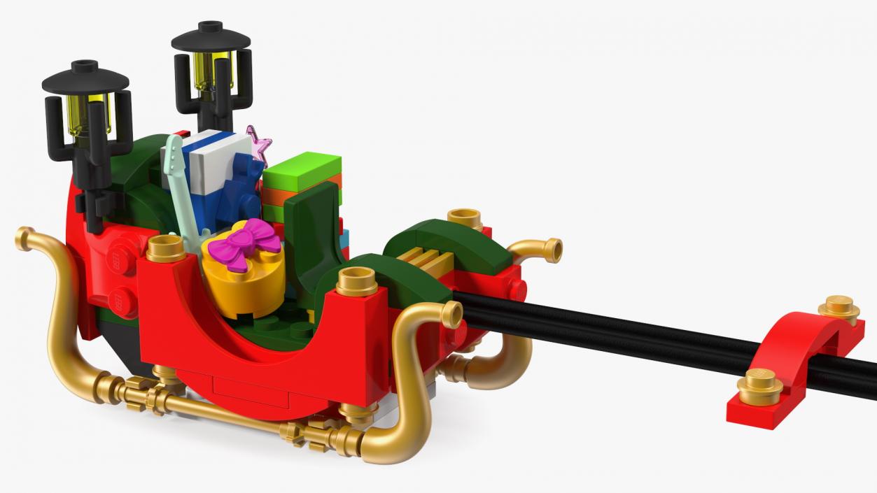 Lego Santas Sleigh with Gifts 3D model