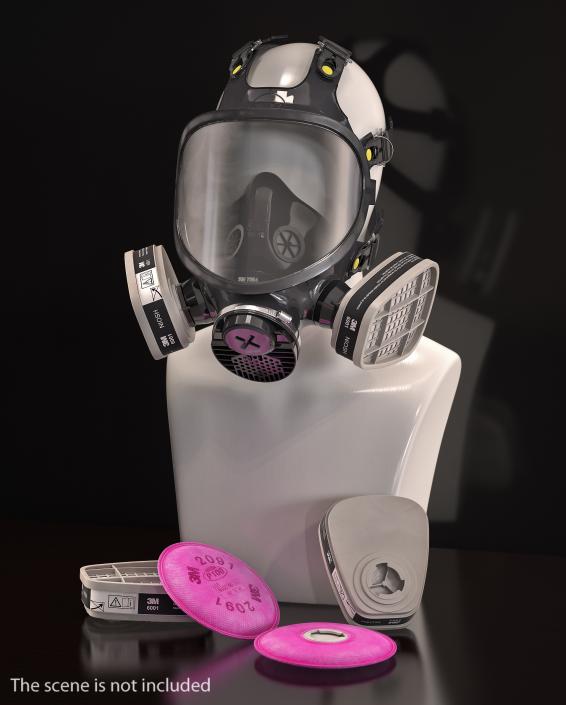 Safety Full Face Respirator 3D