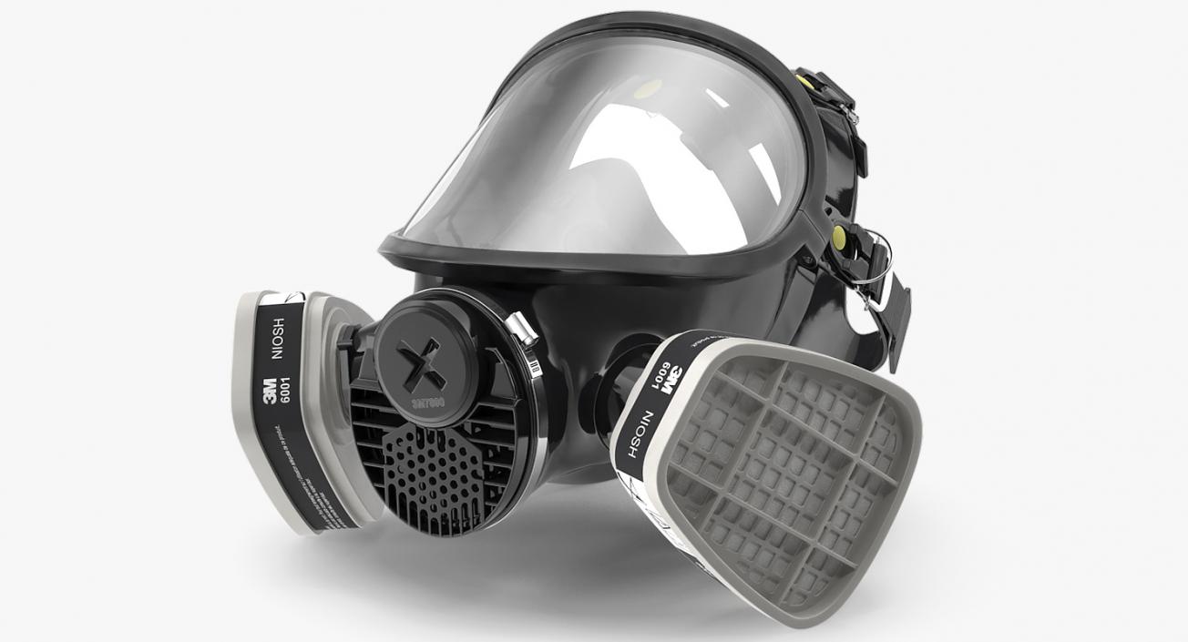 Safety Full Face Respirator 3D