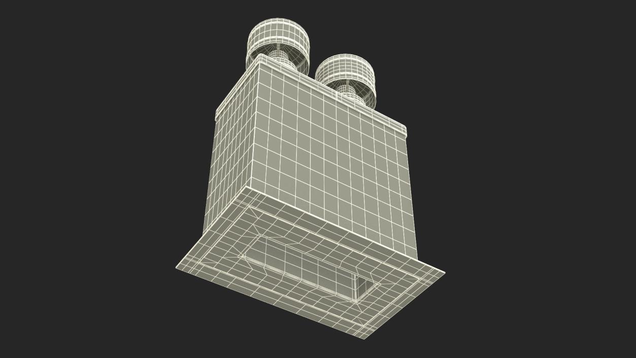 Masonry Double Chimney 3D