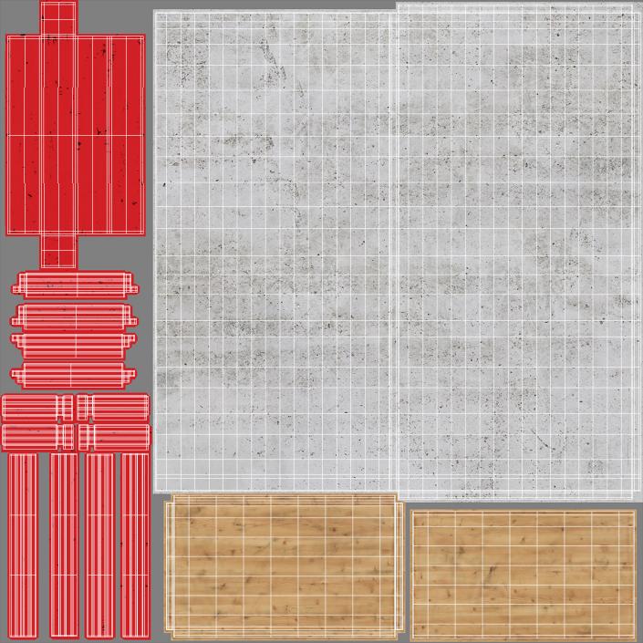 3D model Hydraulic Lift with Wheelchair