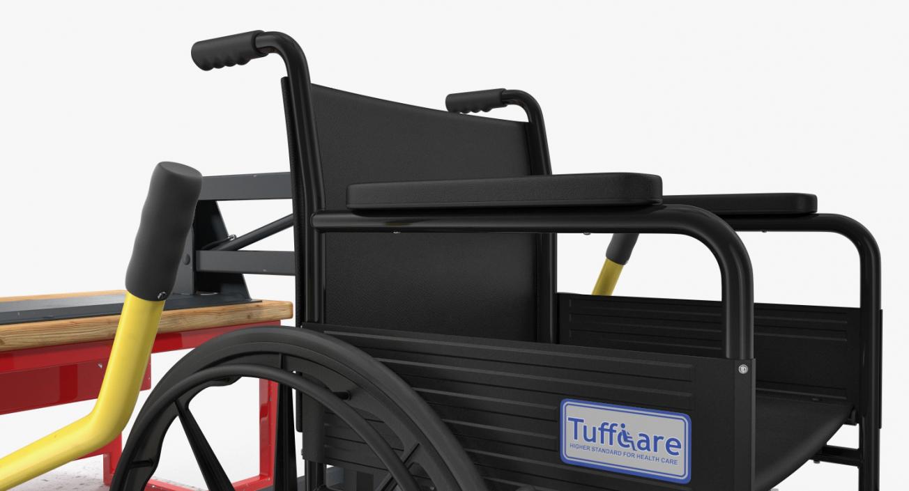 3D model Hydraulic Lift with Wheelchair