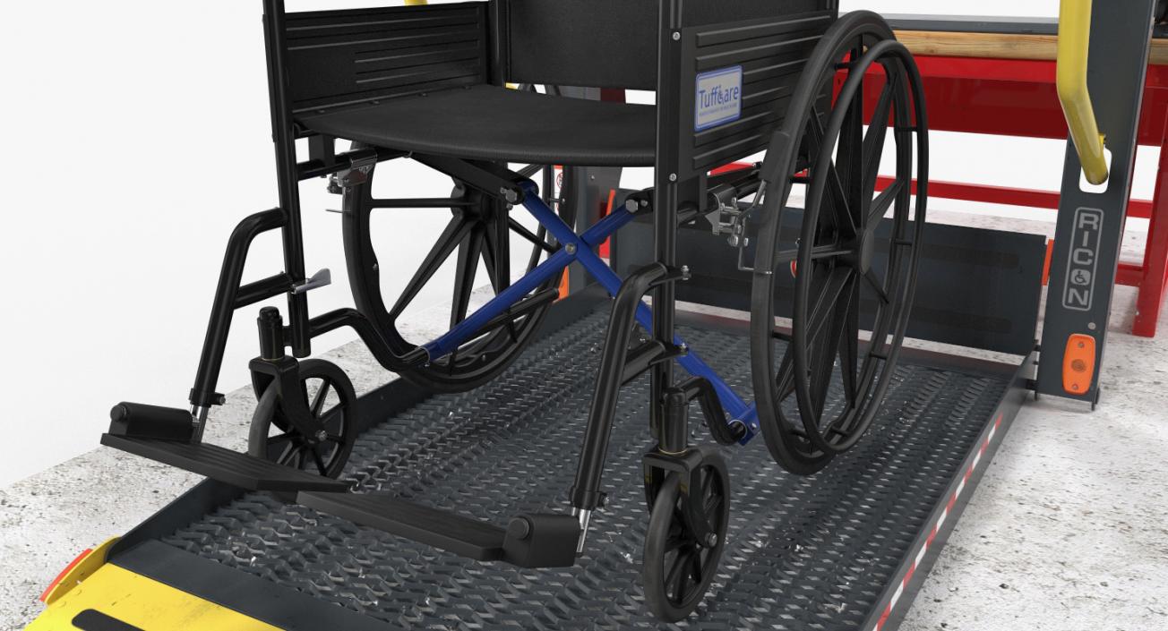 3D model Hydraulic Lift with Wheelchair