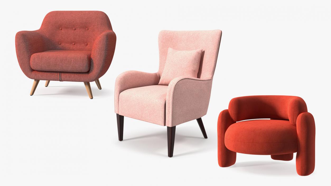 Armchairs Collection 9 3D