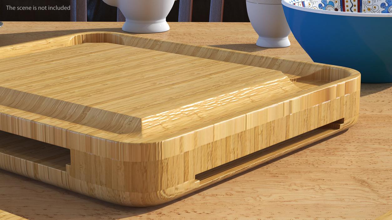 3D Bamboo Cheese Board with Cutlery Set