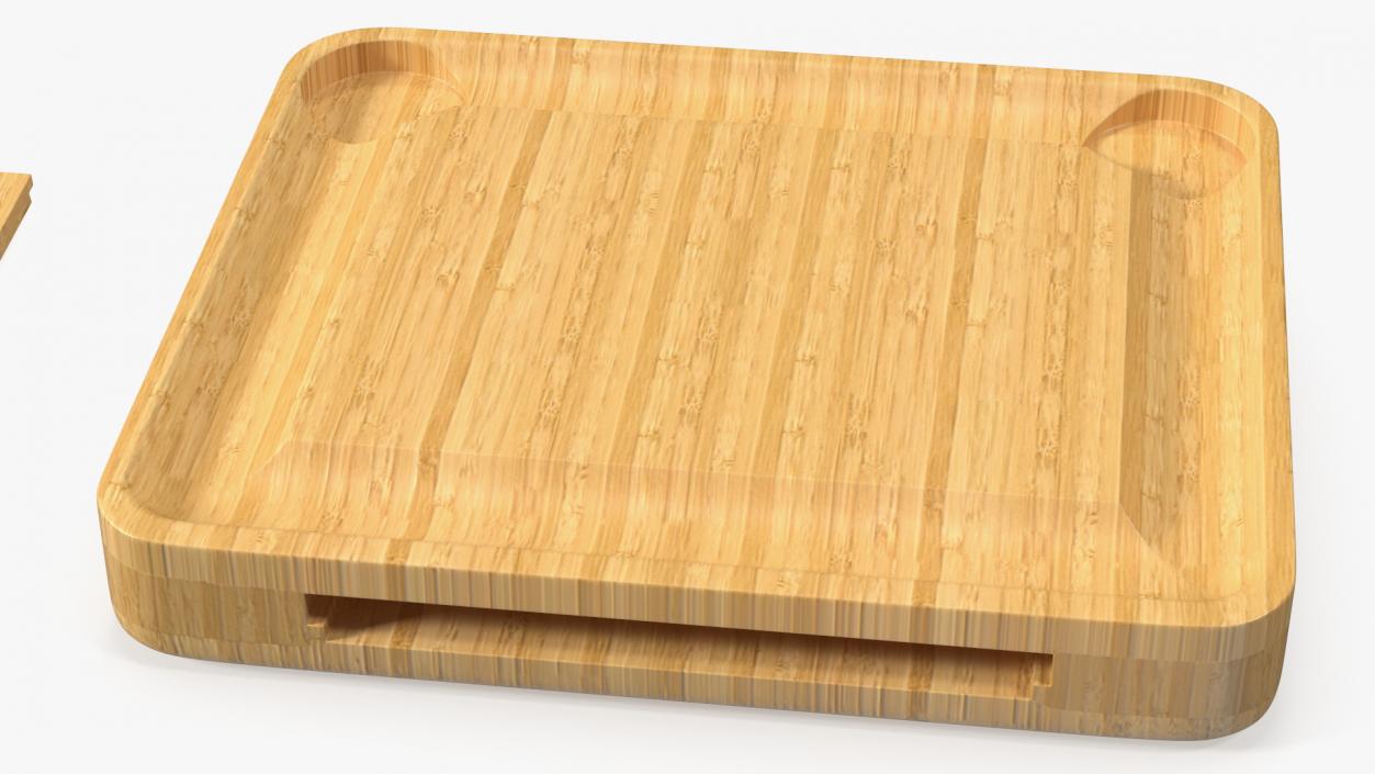 3D Bamboo Cheese Board with Cutlery Set