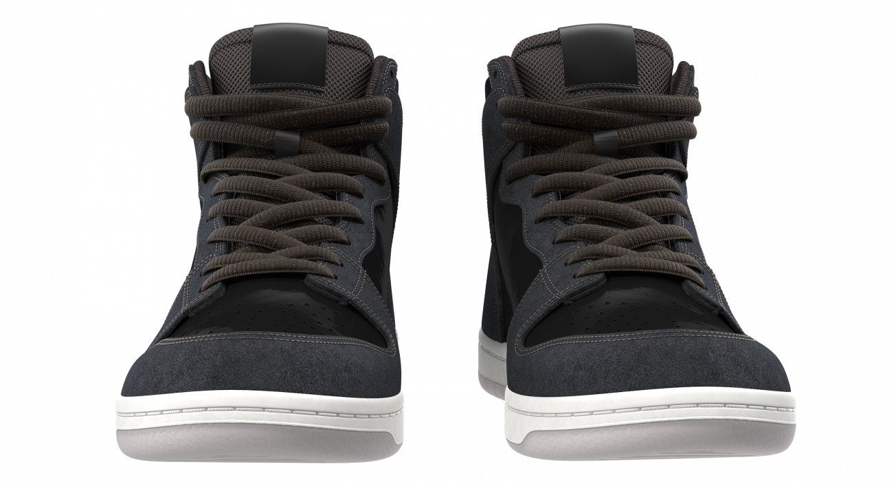 3D model Black Skateboarding Shoes