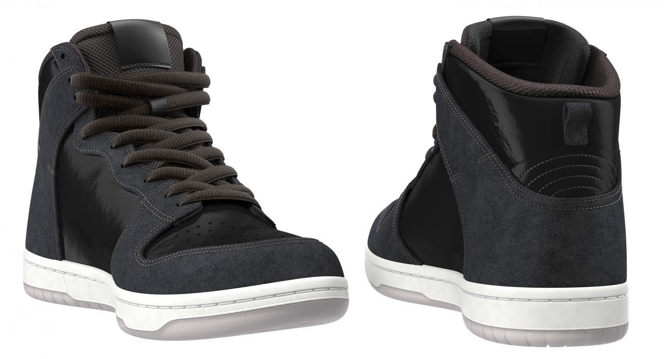 3D model Black Skateboarding Shoes