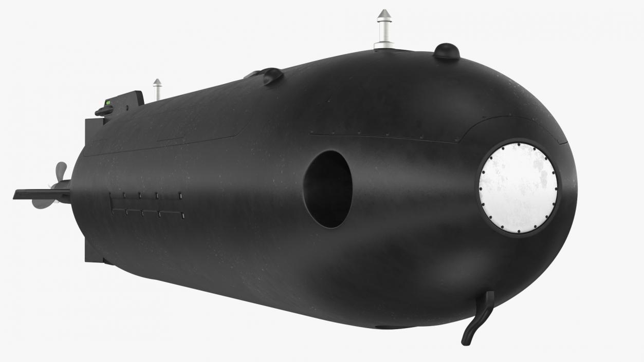 3D Submarine Drone Rigged for Cinema 4D